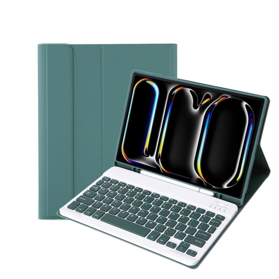 Bluetooth Keyboard Shockproof Auto Wake / Sleep Cover with Pencil Holder for iPad Air 5th 4th Gen 10.9 inch Dark Green