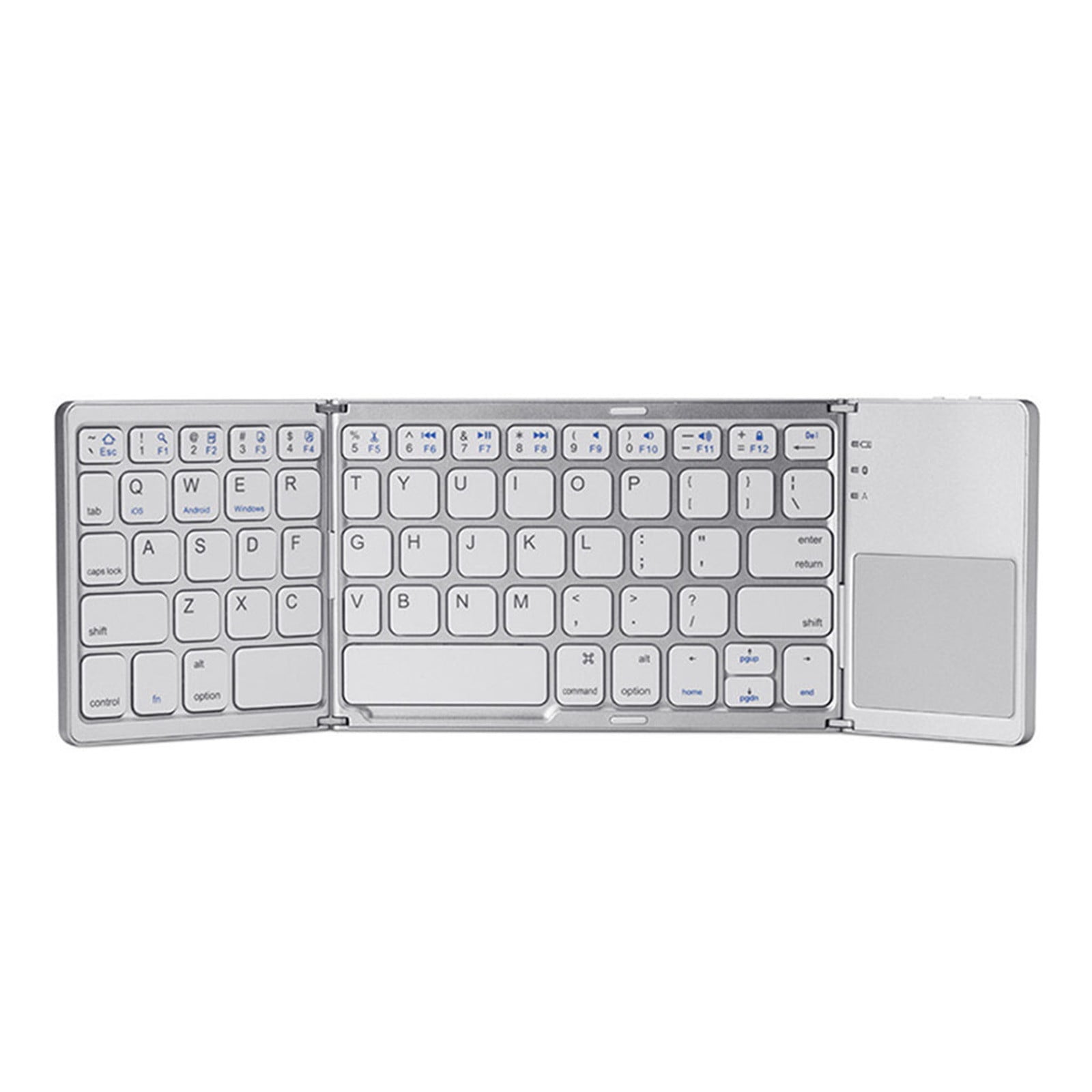 Bluetooth Keyboard, Touchpad Foldable Tri-fold Wireless for Tablet/Smartphone