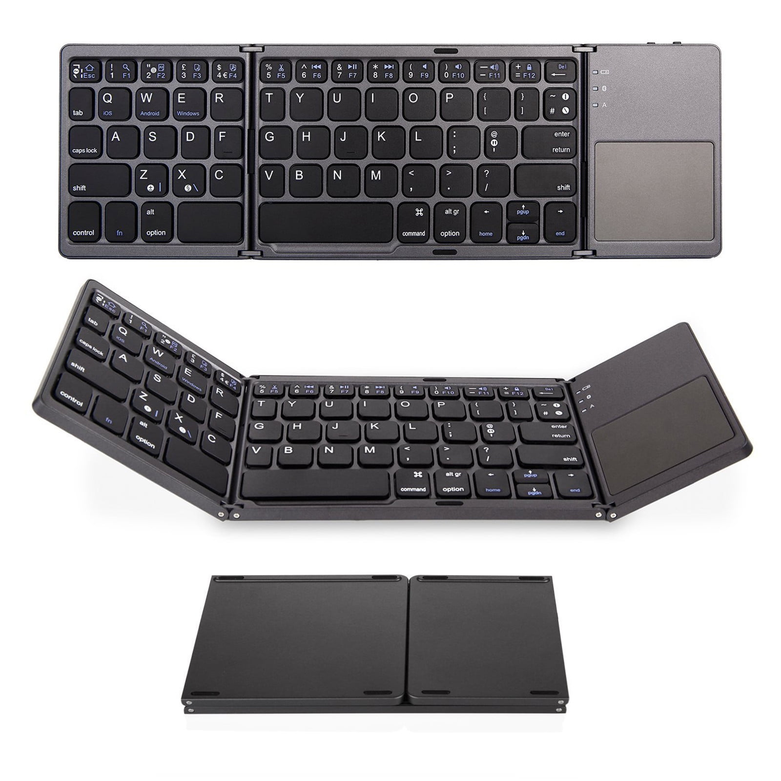 Bluetooth Keyboard Touchpad Foldable-fold Wireless For, Keyboard & Mouse