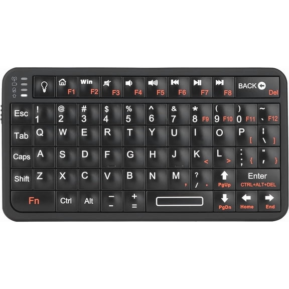 Bluetooth Keyboard, Wireless Mini Keyboard with Backlit | Portable Wireless Keyboard for smartphone,tablet,Mac,PC,HTPC, USB-C rechargeable, compatible with VR,Robot,Smart TV
