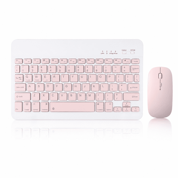 Bluetooth Keyboard and Mouse Combo, Wireless Mini Keyboard and Mouse Set for iPad PC Tablet Cell Phone