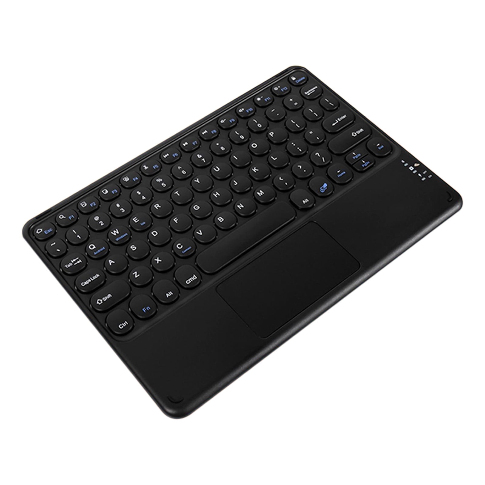 Bluetooth Keyboard with Touchpad, Round Keycap Portable Wireless Keyboard for PC Tablet, Rechargeable