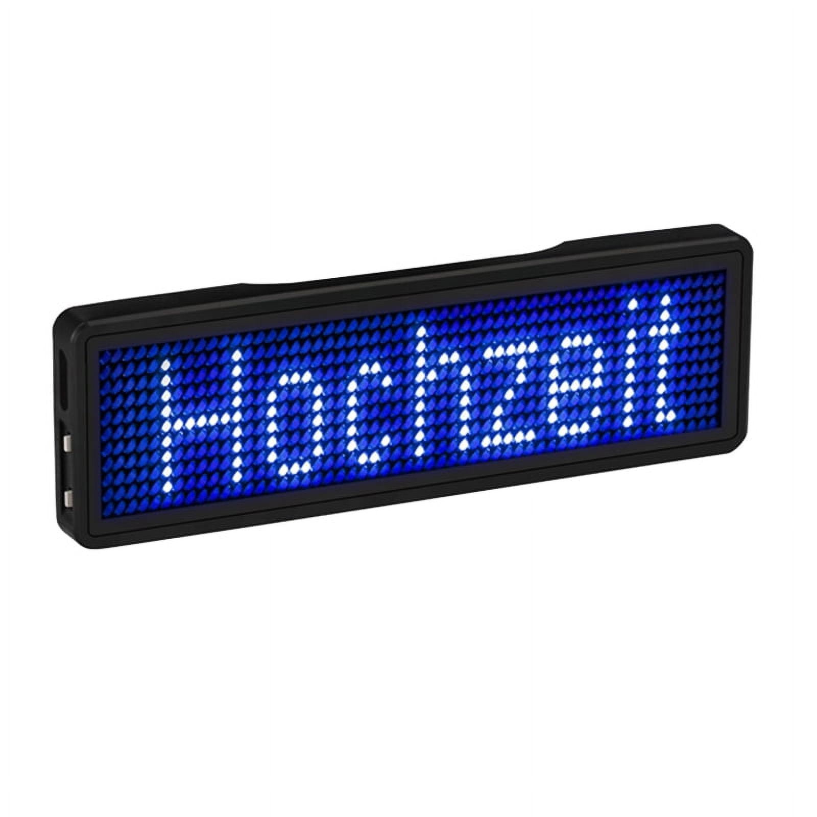 Bluetooth LED Name Badge Rechargeable Light Sign DIY Programmable