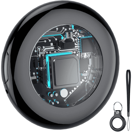 Bluetooth Tracker, Smart Air Tracker Tags-1 Pack, Key Finder and Item Locator Works with Find My (iOS Only), with Protective Case/Key Ring/Lanyard, Tracker Tag for Keys/Luggage/Wallet, etc.