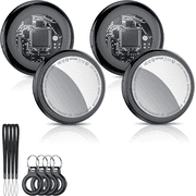 Bluetooth Tracker, Smart Air Tracker Tags-4 Pack, Key Finder and Item Locator Works with Apple Find My (iOS Only), with Protective Case/Key Ring/Lanyard, Tracker Tag for Keys/Luggage/Wallet, etc.