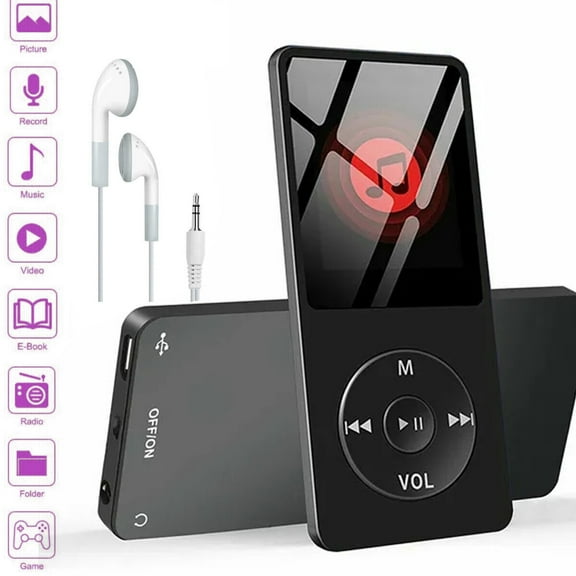 Bluetooth MP3 MP4 Player with LCD Display, Hi-Fi Bass Audio, FM Radio