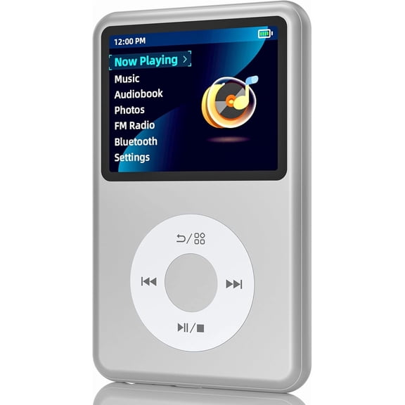 ‌ Bluetooth MP3 Player, 128G Upgrade, Portable Mini HiFi Sound, 2.4" Screen, Digital Music Walkman, Nice 2025 Gift, Silver