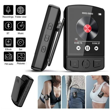Bluetooth MP3 Player with Clip HiFi Lossless Sound FM Radio Voice Recorder