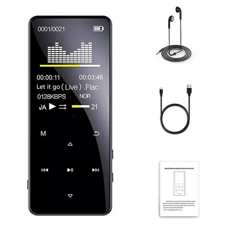 Bluetooth MP4/MP3 Player with 1.8" Touch Screen, Hi-Fi Sound, 128GB Expandable, FM Radio, Recorder, Portable Music Player for Sports & Daily Use price history and forecast - Beiou 5660