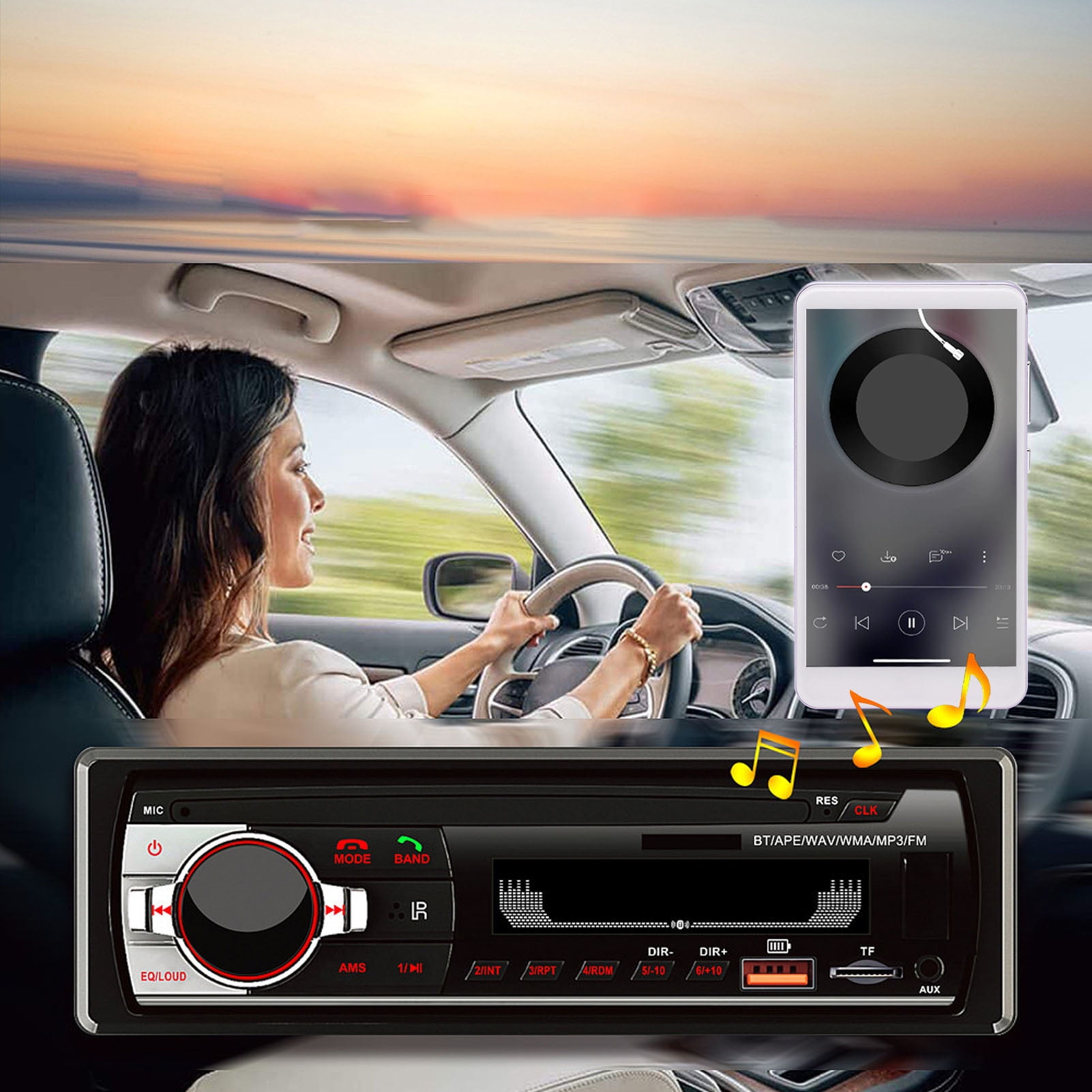 Bluetooth MP4 Player 5 Inch HD Touch Screen HiFi Noise Reduction