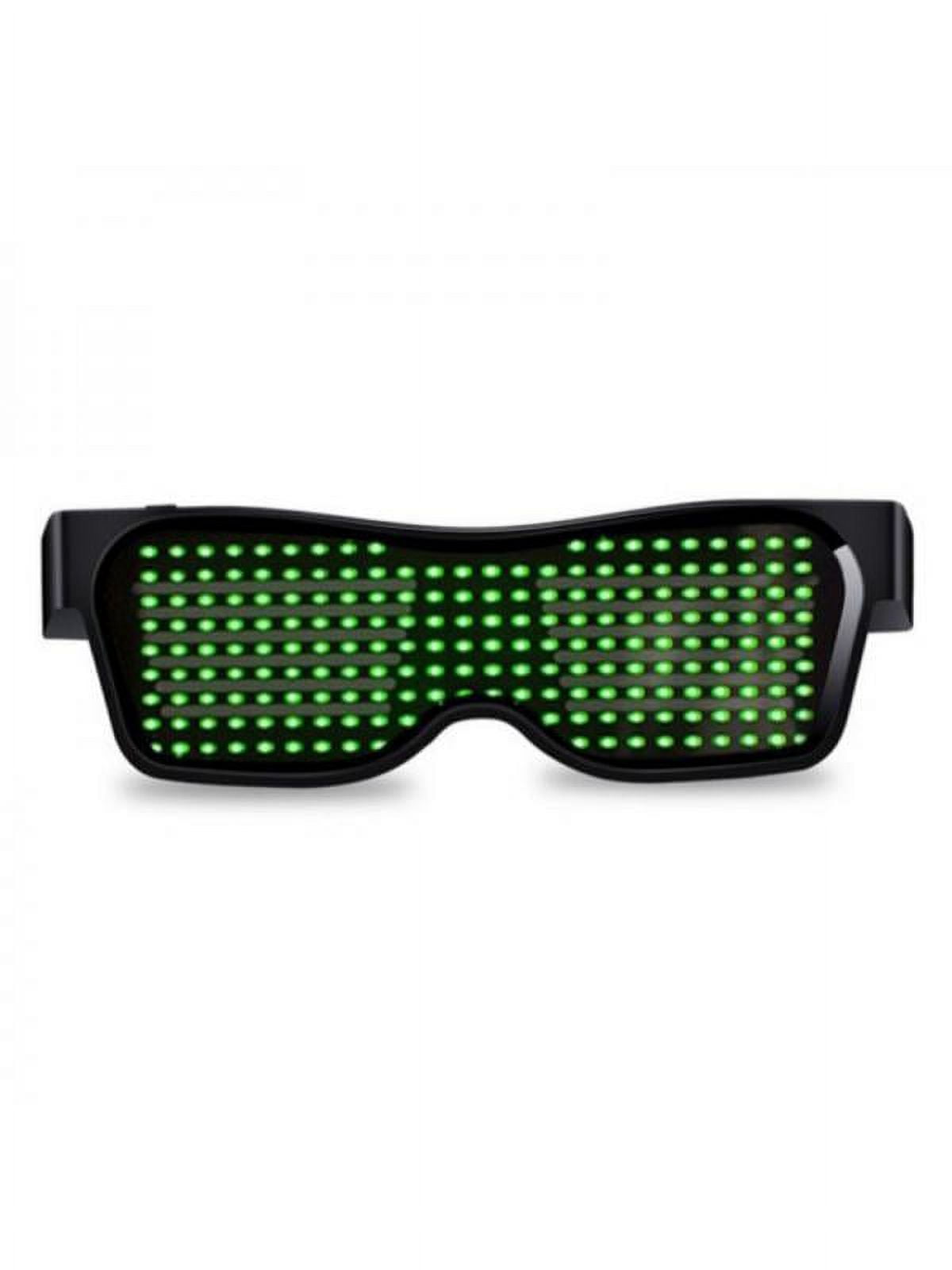 Led Glasses With Api Bluetooth Magic LED Glasses APP Control Luminous Shielding USB Charging ...