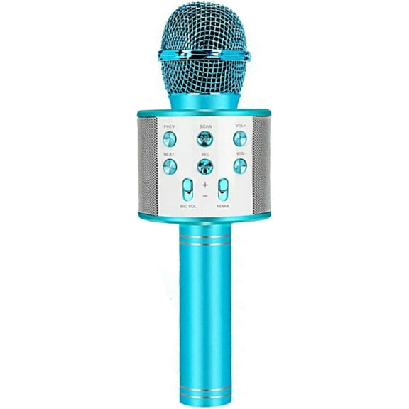 Bluetooth Microphone Wireless, 5-in-1 Portable Handheld Karaoke Mic with Adjustable Remix FM Radio, Gifts for Girls Kids Adults All Age