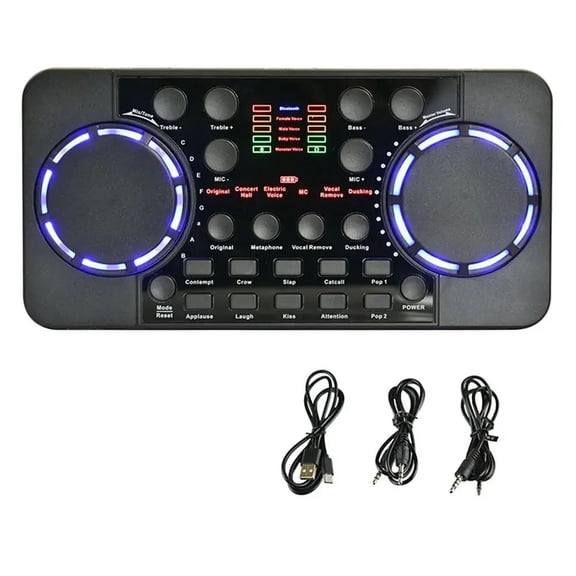 Bluetooth Mini Mixer Sound Card Portable Board DJ 16 Digital Effects Noise Reduction Console
