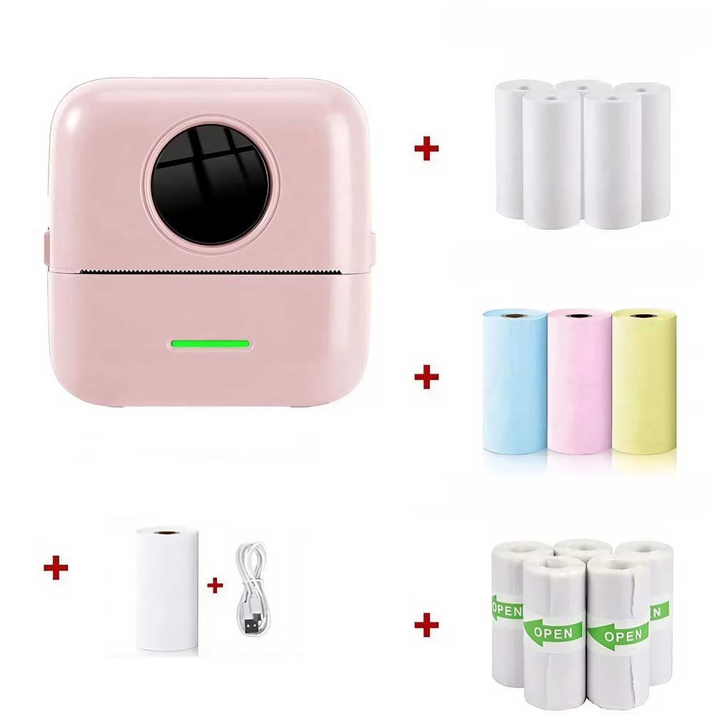 Bluetooth Mini Thermal Printer, Portable HD Wireless Printer for Self-Adhesive Paper - Great for Printing Labels, Pictures, Photos, Receipts, Notes and To-Do Lists - for Home, Office, School