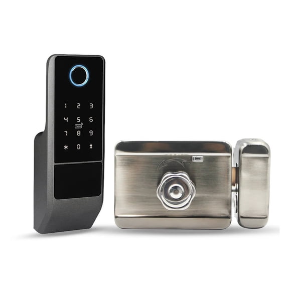 Bluetooth Mobile Fingerprint Door Wooden Gate Opener Remote Control Electronic Lock Biometric Waterproof