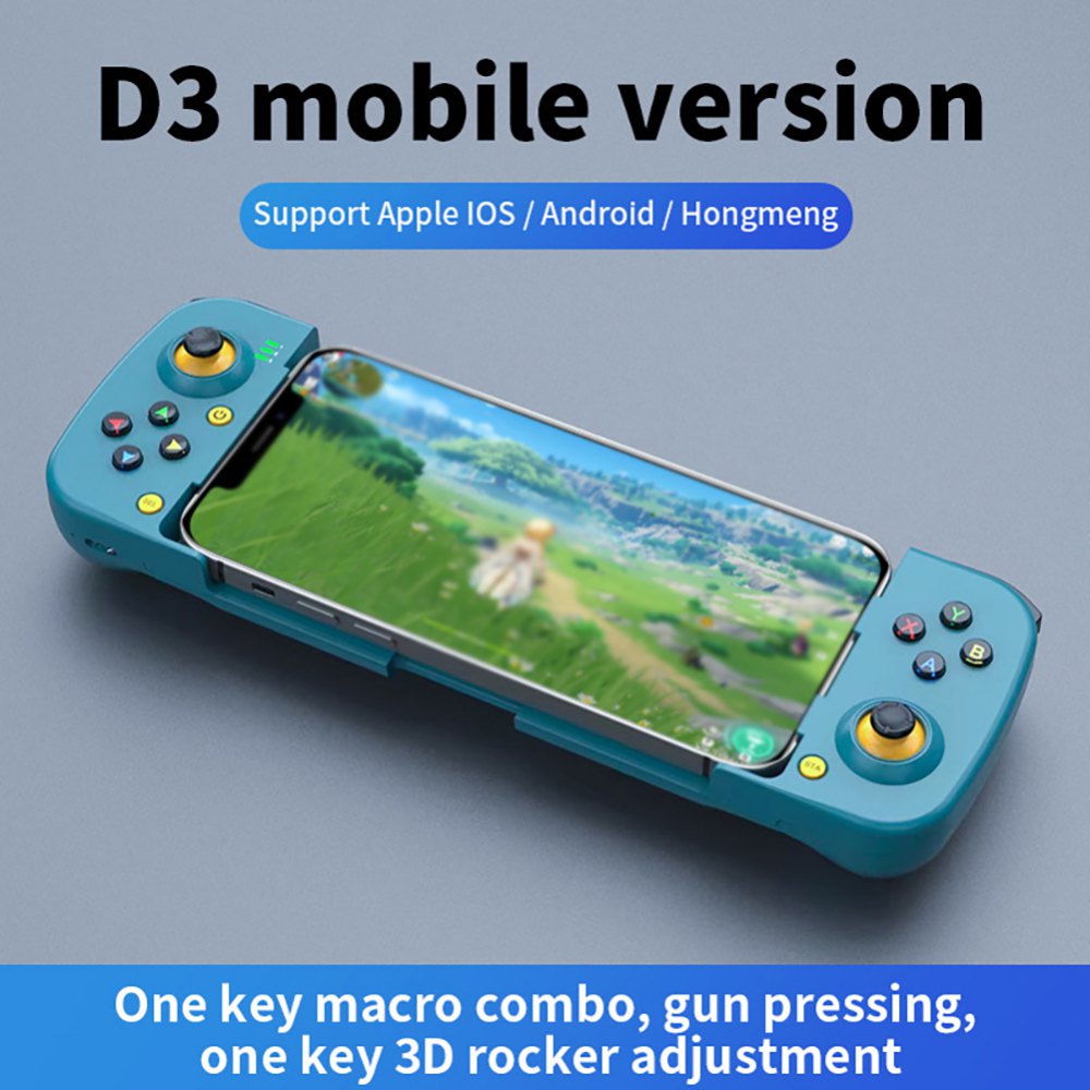 Bluetooth Mobile Gaming Controller, Phone Controller for Android and iOS, Wireless Mobile Game Controller Grip Support PS4/Switch/Android/iPhone/Xbox/iOS MFI/Cloud Game