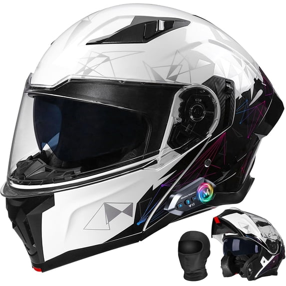 Bluetooth Modular Motorcycle Generic DOT Approved | Built-in Sun Visor ...