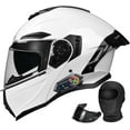 thumbnail image 1 of Bluetooth Modular Motorcycle Generic DOT Approved, Full Face Flip-Up Dual Visor with Built-in Sun Shield, Removable Washable Liner for Adults Men Women Casco para Moto, 1 of 5