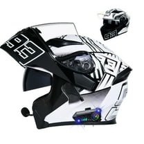 Bluetooth Modular Motorcycle Helmet for Adults DOT Full Face Motorcycle Helmets, Dual Visor Ventilation System, Anti-Fog Anti-Scratch Coating, High-Definition Lens