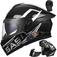 thumbnail image 1 of Bluetooth Modular Motorcycle Helmet DOT Approved Dual Visor Sun Shield Multi-Ventilation System Removable Washable Liner Aerodynamic Unisex Adult, 1 of 6