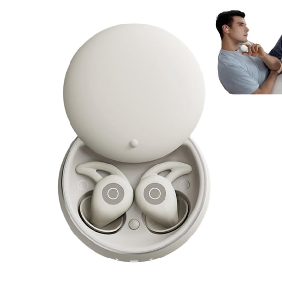 Bluetooth Moto Earbuds – Micro Sleep Earbuds for Side Sleepers, Slim, Light, Soft & Snug. with Charging Case for Long Battery Life, Perfect for Travel and Rest.