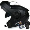 thumbnail image 1 of Bluetooth Motorcycle Helmet Flip Up Front Full Face DOT Approved Built-in Dual Speaker Microphone Generic Street Bike Integrated, 1 of 6