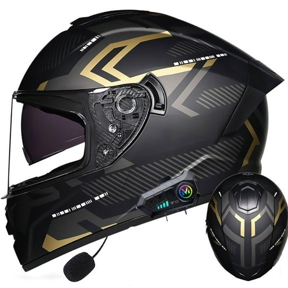 Bluetooth Motorcycle Helmet, Motorbike Helmets Mens Women Motorcycle Helmets Anti-fog Dual Visors Modular Full Face Flip up Front Motorbike Helmets, ECE DOT Approved Modular Helmet