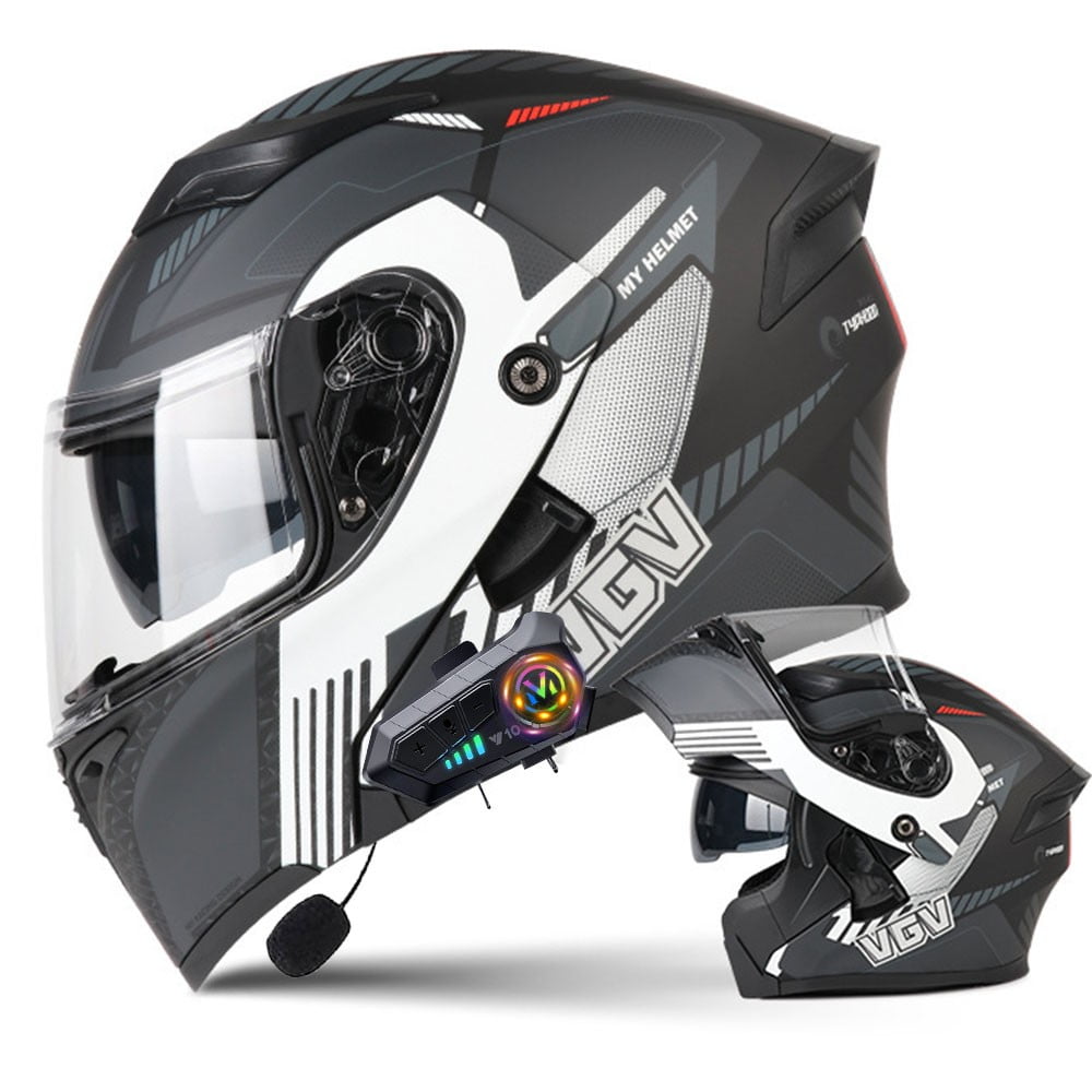 Bluetooth Motorcycle Helmets Flipup Motorbike Helmets Men Modular