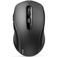 thumbnail image 1 of Bluetooth Mouse, 4000DPI Wireless Mice for Laptop 2-in-1(BT 5.0/3.0+2.4Ghz) Computer Portable PC Mouse Wireless with USB Receiver for Mac (USB-A+Bluetooth, Black), 1 of 4