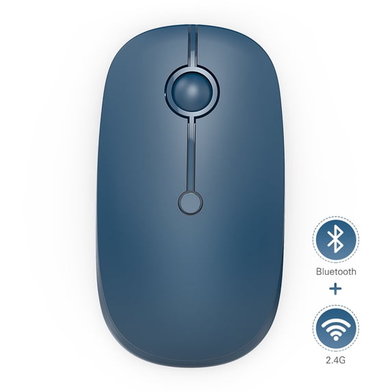 Bluetooth Mouse, Jelly Comb Slim Dual Mode 2.4GHz Wireless Mouse for Laptop, MacBook, PC