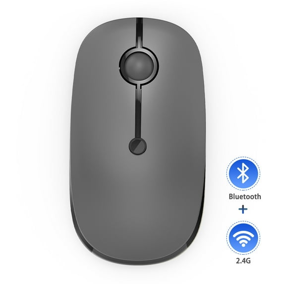 Bluetooth Mouse, Jelly Comb Slim Dual Mode 2.4GHz Wireless Mouse for Laptop, MacBook, PC