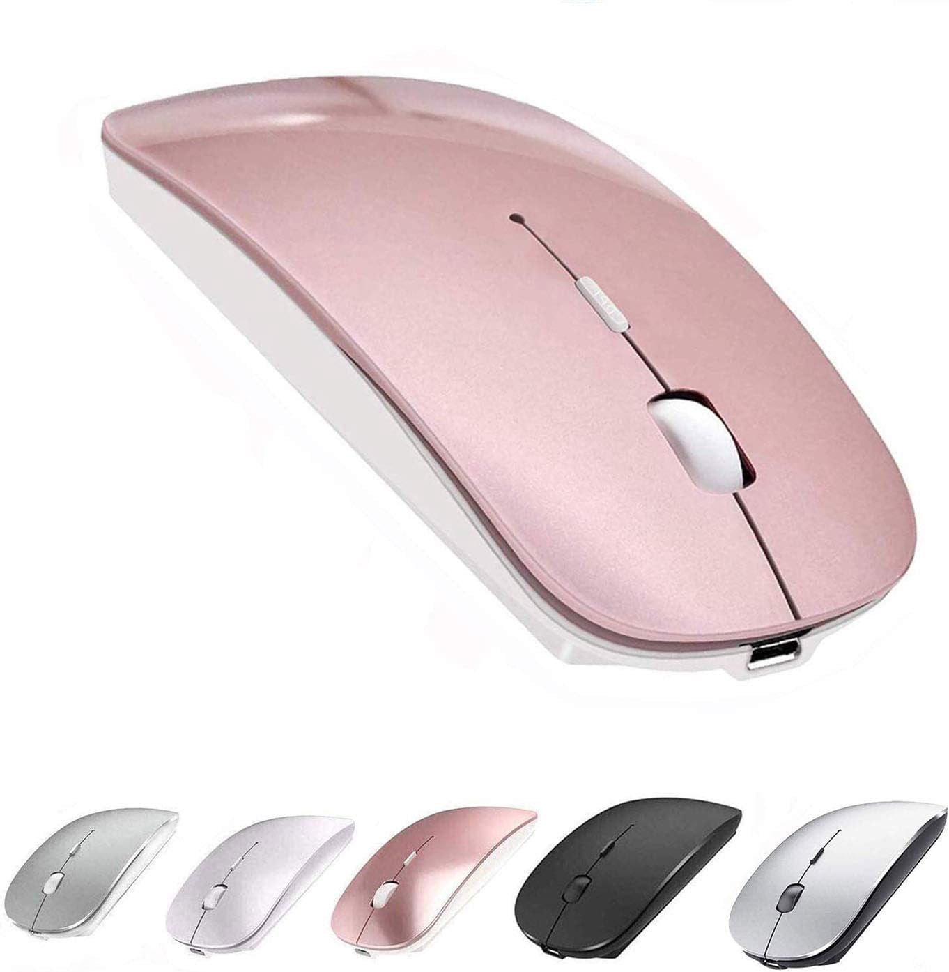 Bluetooth Mouse,Rechargeable Wireless Mouse for MacBook Pro/MacBook Air/Laptop/PC/Mac/iPad pro/Computer,Bluetooth 5.2 + 3.0 +2.4G USB Receiver