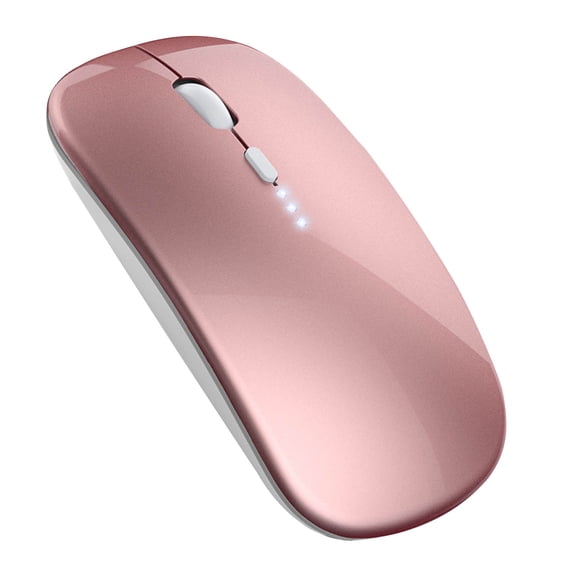 Bluetooth Mouse - Silent Wireless with Power Display, 2.4G & BT5.0 Double Mode, Ergonomic Designed for Office, Library, and Mobile Professionals, Lightweight Portable