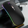 thumbnail image 1 of Bluetooth Mouse Usb C Mouse Wireless Rechargeale Computer Mouse Led Two Modes Silent Slim Laptop Mouse 2.4Ghz Bt5.2 Computer Mice for Laptop Desktop Computer Tablet Phone, 1 of 9