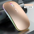 thumbnail image 1 of Bluetooth Mouse Usb C Mouse Wireless Rechargeale Computer Mouse Led Two Modes Silent Slim Laptop Mouse 2.4Ghz Bt5.2 Computer Mice for Laptop Desktop Computer Tablet Phone, 1 of 7