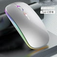 thumbnail image 1 of Bluetooth Mouse Usb C Mouse Wireless Rechargeale Computer Mouse Led Two Modes Silent Slim Laptop Mouse 2.4Ghz Bt5.2 Computer Mice for Laptop Desktop Computer Tablet Phone, 1 of 10