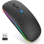 Bluetooth Mouse Wireless Rechargeable Ultra Slim Quiet Mouse for, PC, Desktop, Laptop, iPad, MacBook, Phone