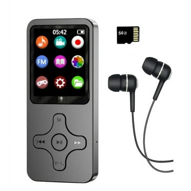Bluetooth Mp3 Player with Speaker,64GB Portable HiFi Sound Student Player Walkman Player Digital Music Mp3 Mp4 Player with FM Recorder E-Book,Video