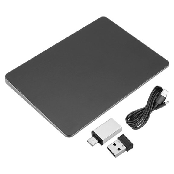 Bluetooth Multi-Touch Trackpad, Rechargeable Wireless Touchpad With Gesture Support, Aluminum Alloy Surface, Portable For Laptop Desktop Tablet