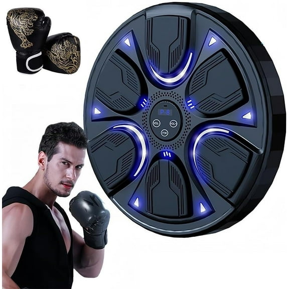 Bluetooth Music Boxing Strike Pads, Smart Boxing Machine with LED Counter, Wall Mounted Boxing Training Punching Equipment, USB Charging Boxing Strike Pads for Amateur Home Workout Boxing