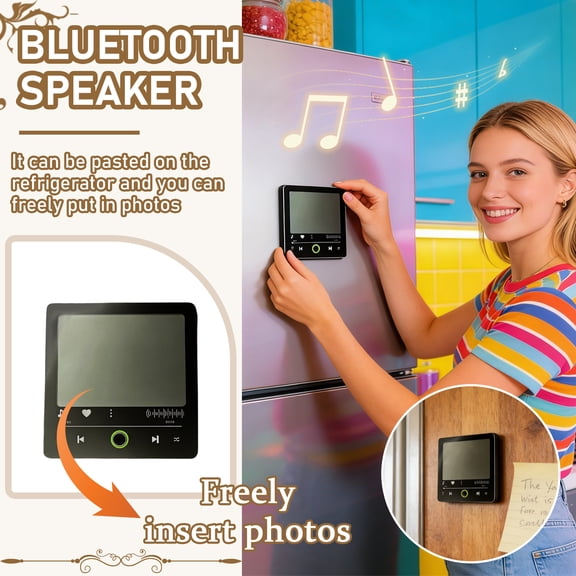 Bluetooth Music Fridge Magnet Custom Photo Music Player Magnet for Anniversary Wedding Gift Personalized Refrigerator Decoration Magnetic Picture Frame