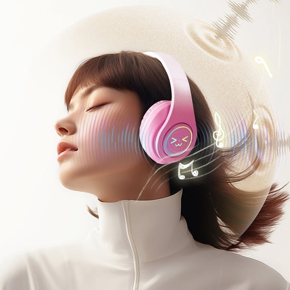Bluetooth Noise Cancelling Headphones, Personalized Spatial Audio, USB-C Lossless Audio, Apple & Android Compatibility, Up to 40 Hours Battery Life - Pink