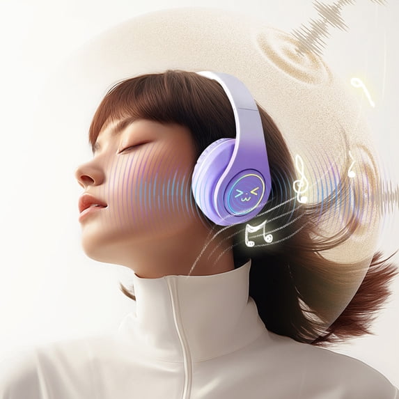 Bluetooth Noise Cancelling Headphones, Personalized Spatial Audio, USB-C Lossless Audio, Apple & Android Compatibility, Up to 40 Hours Battery Life - Purple