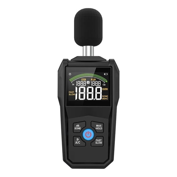 Bluetooth Noise Meter Color Display Fast Slow Sampling Rate Capacitive Microphone Monitor 30-130dB ,Feature Packed