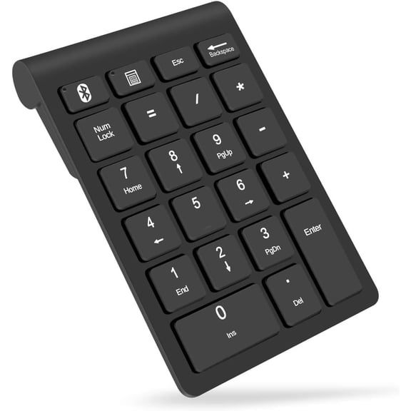 Bluetooth Number Pad, Wireless 10 Keys USB Number Numeric Keypad for Laptop, 22 Keys Extensions Numpad Keyboard Computer Laptop Accessories (NO Receiver)