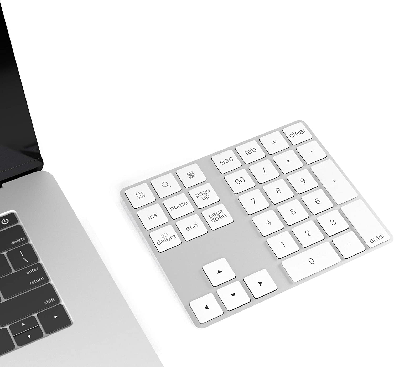 Bluetooth Numeric Keypad with Multiple Shortcuts 34Keys Number Pad Portable Slim Number Pad