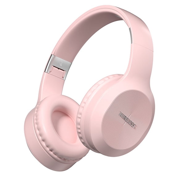 Bluetooth Over-Ear Headphones with Mic | Wireless & Wired Dual-Mode Headphones for Drum Piano PC Phones Laptop-72 Hours Playtime,Pink