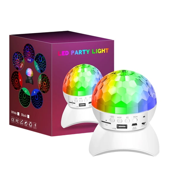 Bluetooth Party Light Speaker, Rechargeable Disco Ball Lamp With Rgb Led, Portable Music Sync Lighting For Home, Dorm, Teenager & Parties, Singing & Atmosphere Ambiance