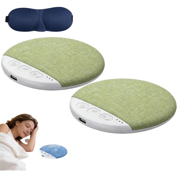 Bluetooth Pillow Speaker for Sleeping, Under Pillow Speaker Bluetooth with White Noise, Ultra Slim Blue-Tooth 5.4 Bedside Speaker, Bone Conduction Sound Design for Adult Kids (2Pcs/Green)