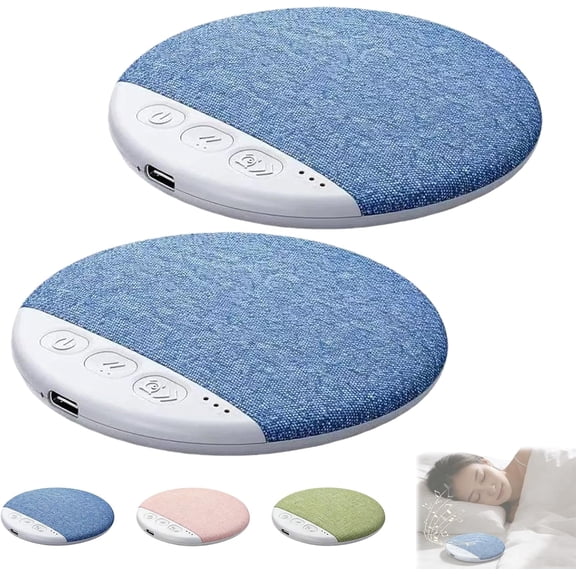 Bluetooth Pillow Speaker for Sleeping, Under Pillow Speaker Bluetooth with White Noise, Ultra Slim Blue-Tooth 5.4 Bedside Speaker for Side Sleepers, Bone Conduction Sound Design (Blue*2)